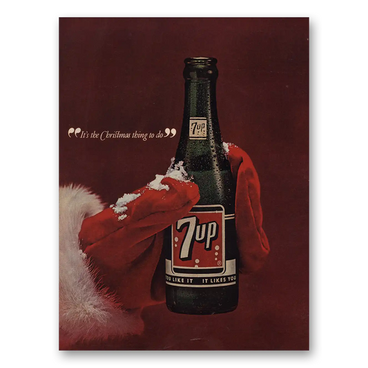 1964 7Up Christmas Thing To Do Vintage Magazine Print Ad