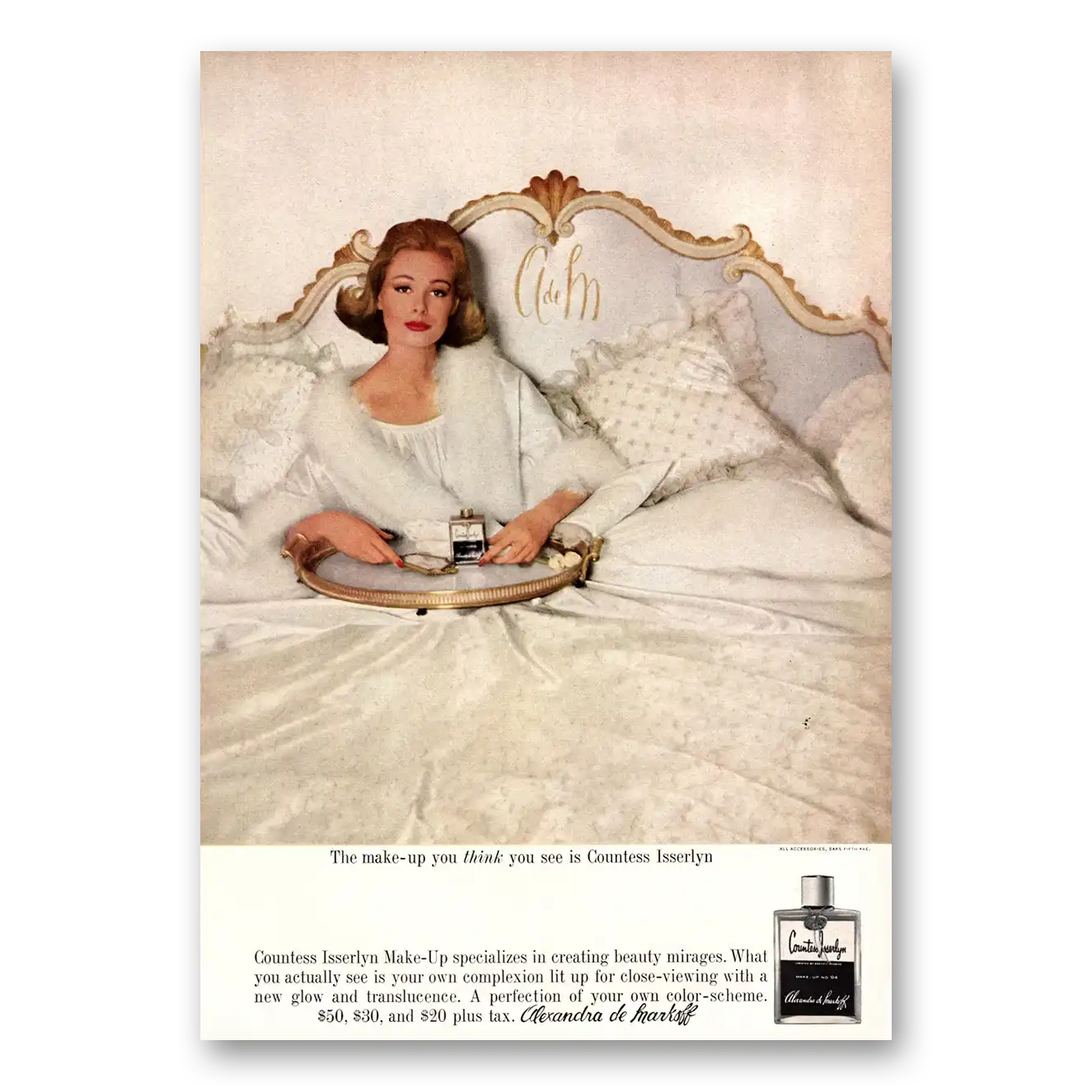 1964 Countess Isserlyn Make Up You Think You See Vintage Magazine Print Ad