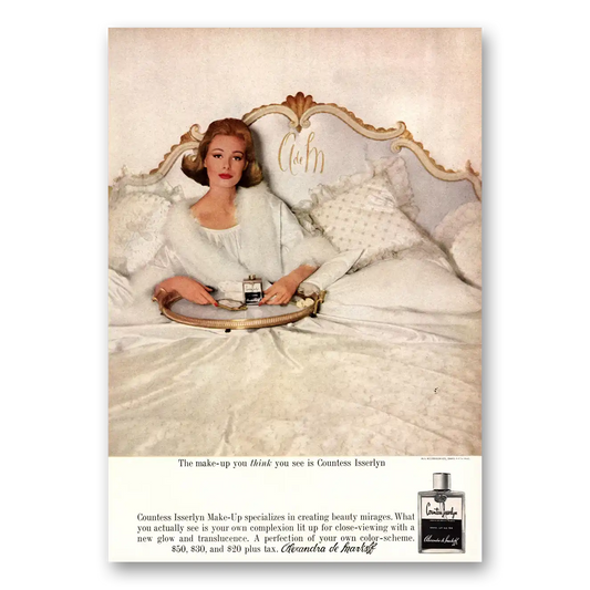 1964 Countess Isserlyn Make Up You Think You See Vintage Magazine Print Ad