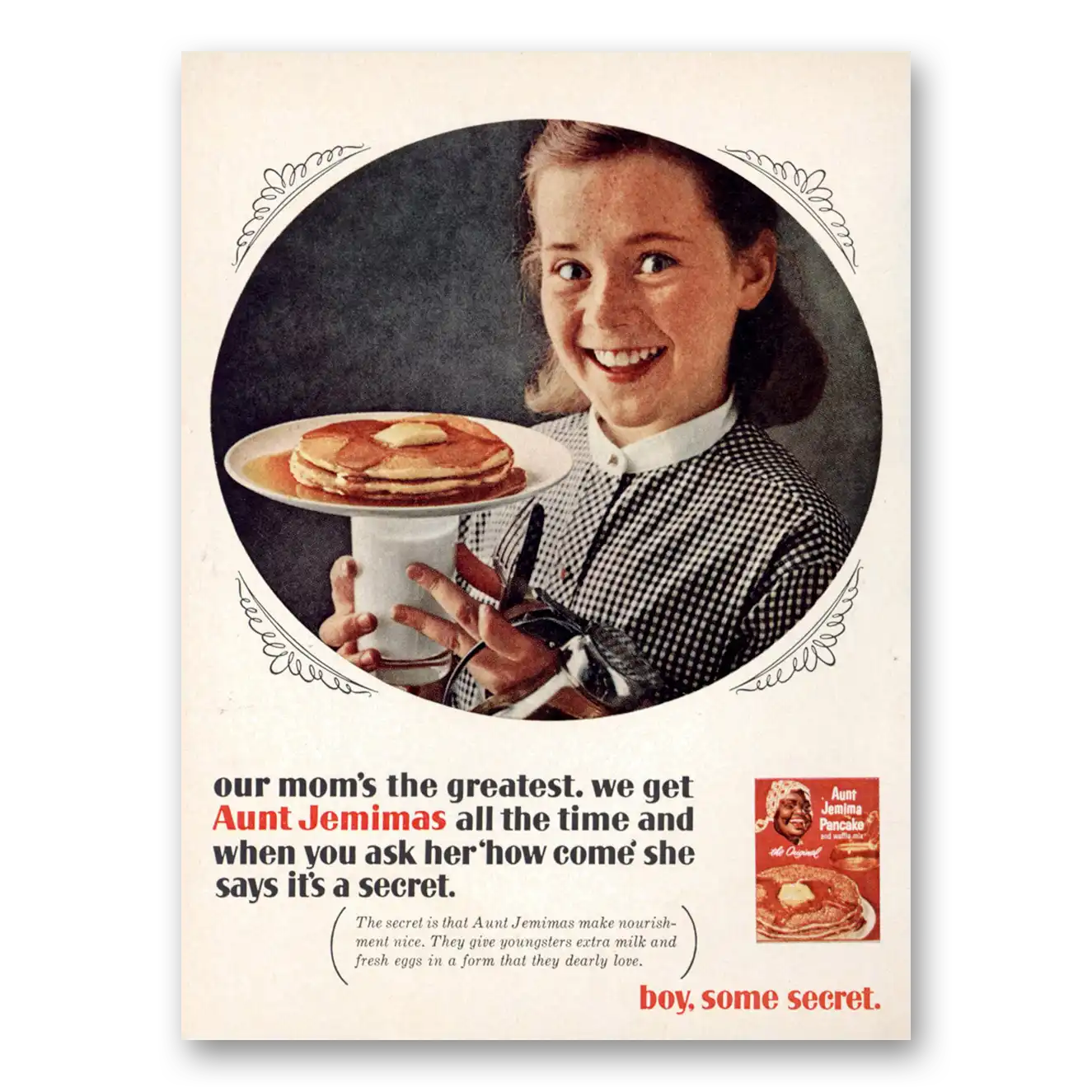 1964 Aunt Jemima Our Moms the Greatest Vintage Magazine Print Ad