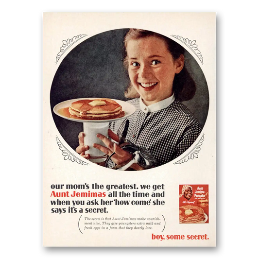 1964 Aunt Jemima Our Moms the Greatest Vintage Magazine Print Ad