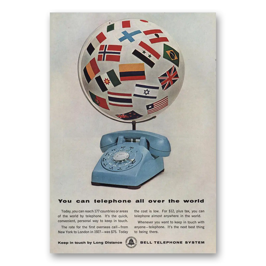 1964 Bell Telephone All Over the World Vintage Magazine Print Ad