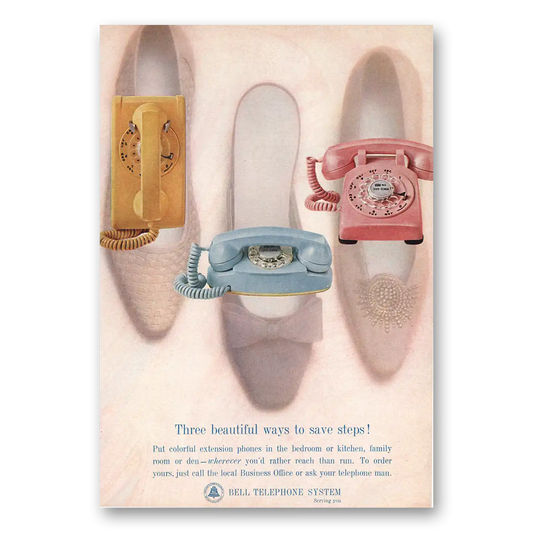 1964 Bell Telephone Three Beautiful Ways Vintage Magazine Print Ad