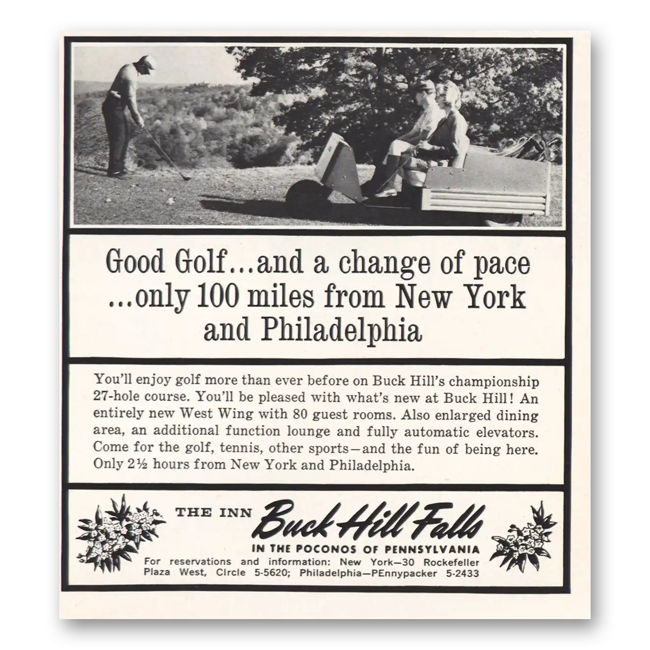 1964 Buck Hills Farm Good Golf Vintage Magazine Print Ad