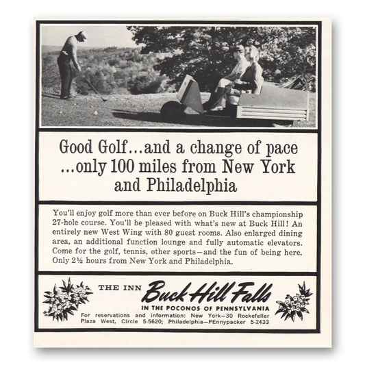 1964 Buck Hills Farm Good Golf Vintage Magazine Print Ad