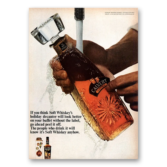 1964 Calvert Whiskey Holiday Decanter Will Look Better Vintage Magazine Print Ad