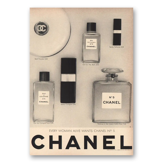 1964 Chanel Every Woman Wants Vintage Magazine Print Ad