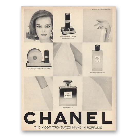 1964 Chanel Most Treasured Name Vintage Magazine Print Ad