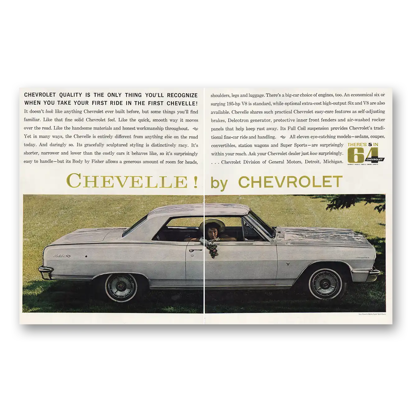 1963 Chevrolet Chevelle First Ride In First Chevelle Vintage Magazine Print Ad