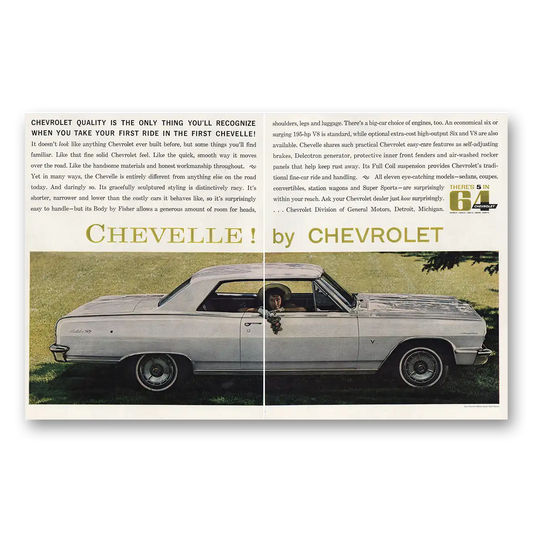 1963 Chevrolet Chevelle First Ride In First Chevelle Vintage Magazine Print Ad