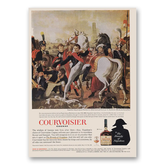 1964 Courvoisier Wisdom of Famous Men Vintage Magazine Print Ad