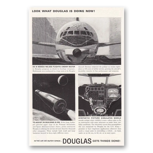 1964 Douglas Look What Douglas Is Doing Vintage Magazine Print Ad