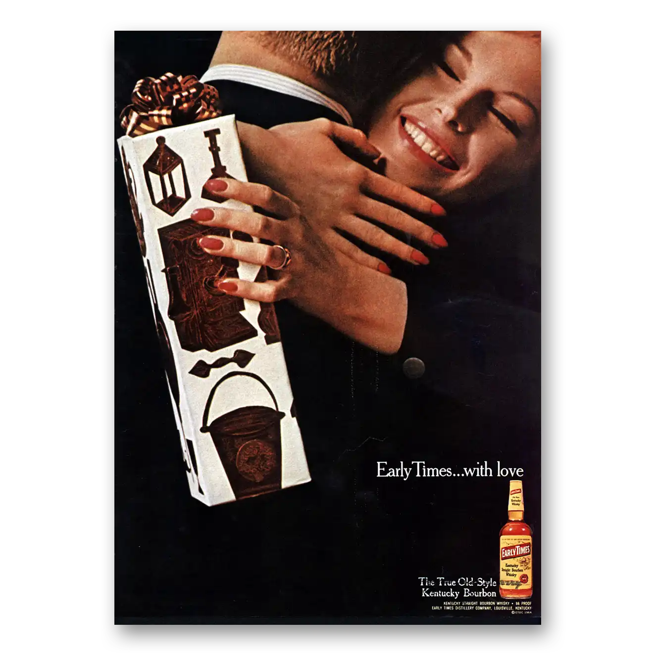 1964 Early Times Whisky With Love Vintage Magazine Print Ad