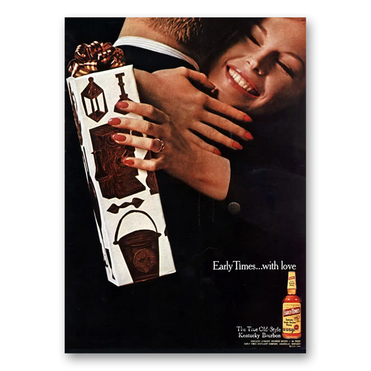 1964 Early Times Whisky With Love Vintage Magazine Print Ad