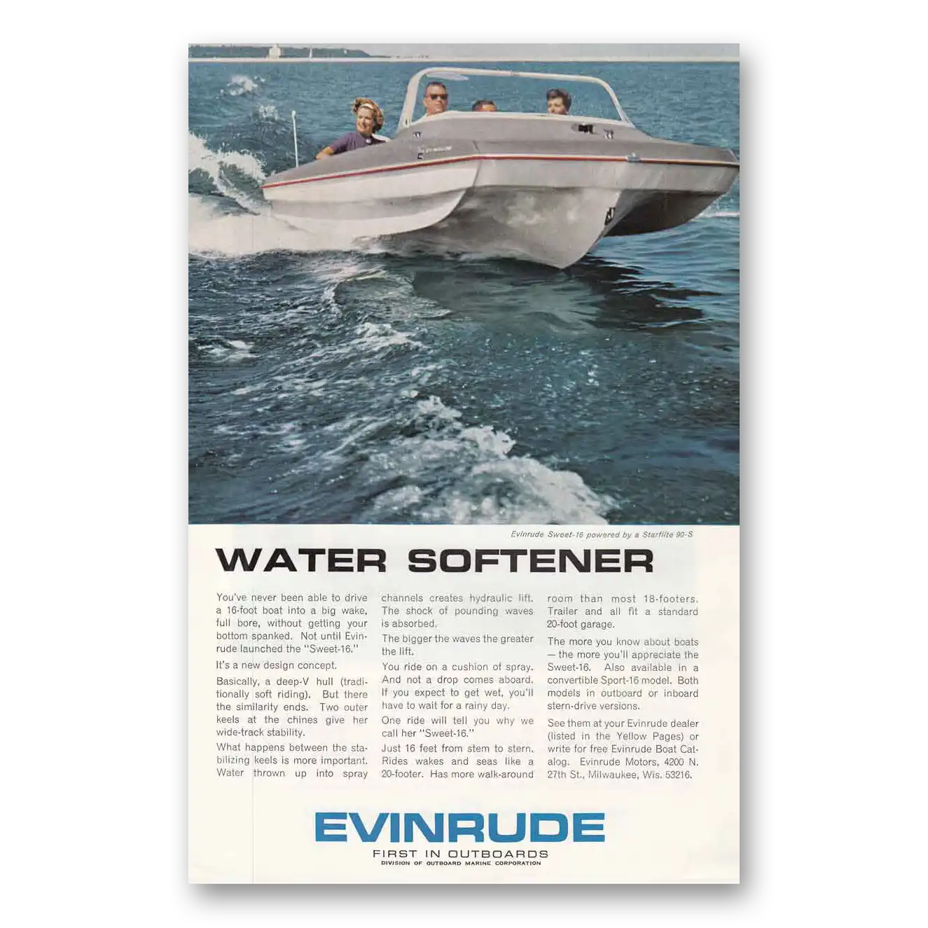 1964 Evinrude Water Softener Vintage Magazine Print Ad