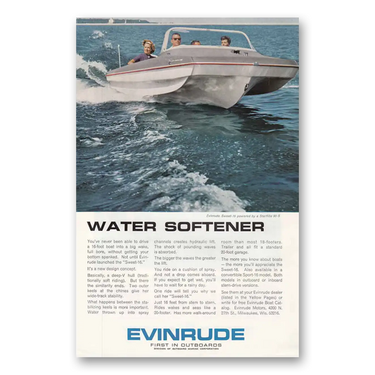 1964 Evinrude Water Softener Vintage Magazine Print Ad