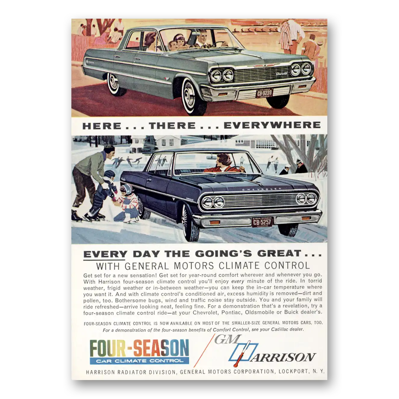 1964 GM Harrison Here There Everywhere Vintage Magazine Print Ad