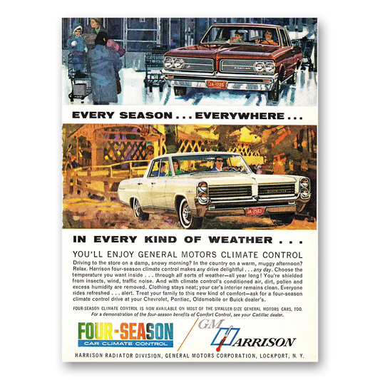 1964 GM Harrison Every Season Everywhere Vintage Magazine Print Ad