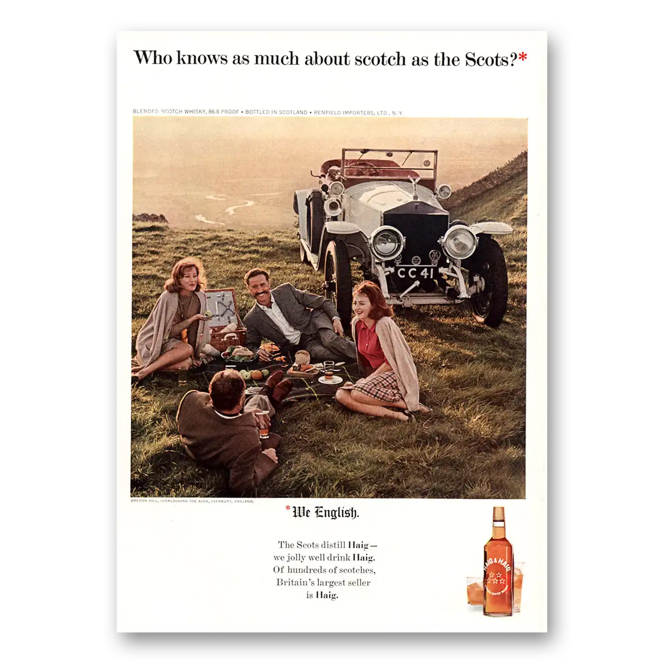 1964 Haig & Haig Knows As Much About Scotch as the Scots Vintage Magazine Print Ad