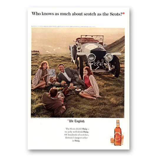 1964 Haig & Haig Knows As Much About Scotch as the Scots Vintage Magazine Print Ad