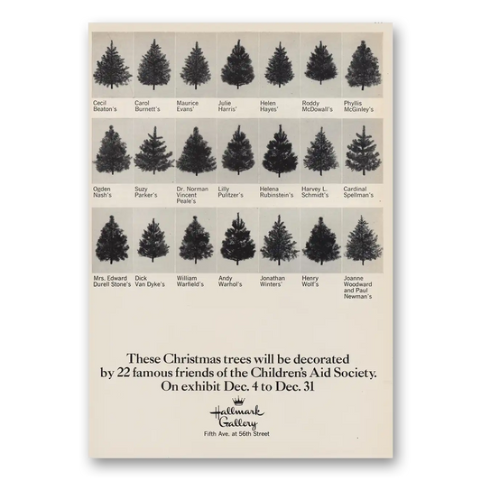 1964 Hallmark Christmas Trees Will Be Decorated Vintage Magazine Print Ad