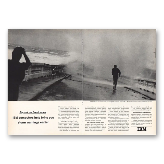 1964 IBM Storm Warnings Earlier Vintage Magazine Print Ad