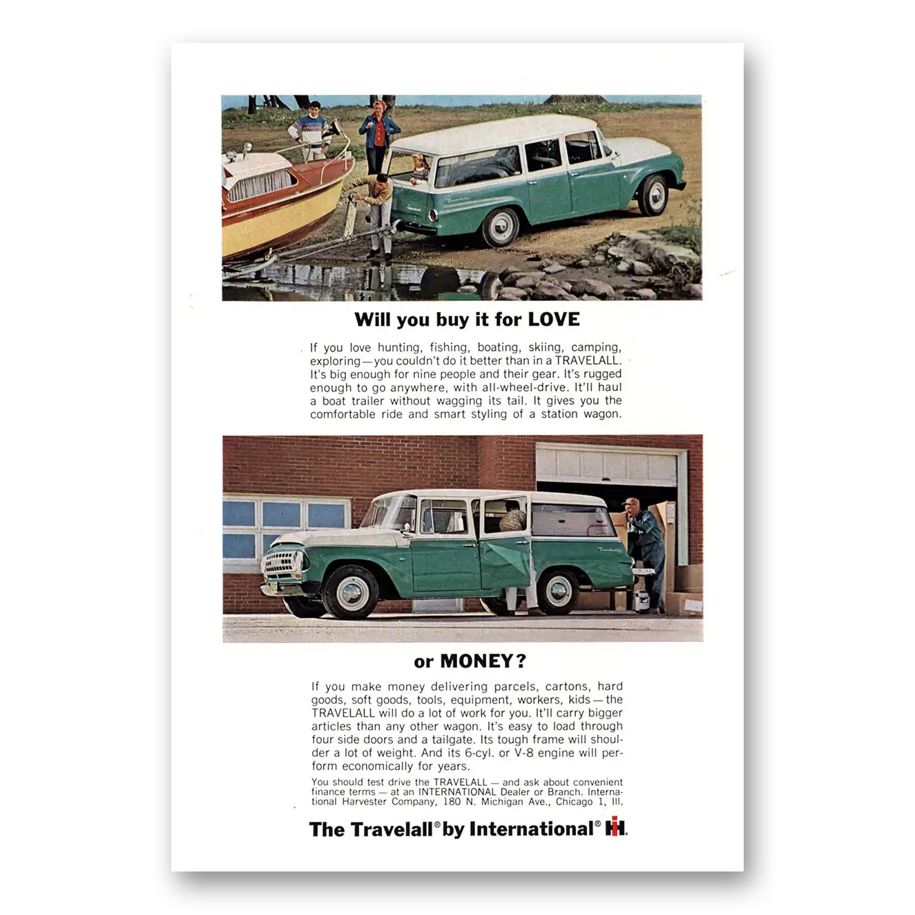 1964 International Harvester Travelall Will You Buy Vintage Magazine Print Ad