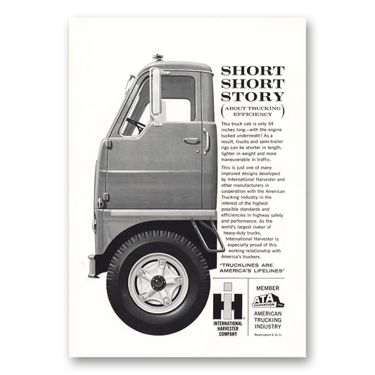 1964 International Trucks Short Story About Trucking Vintage Magazine Print Ad