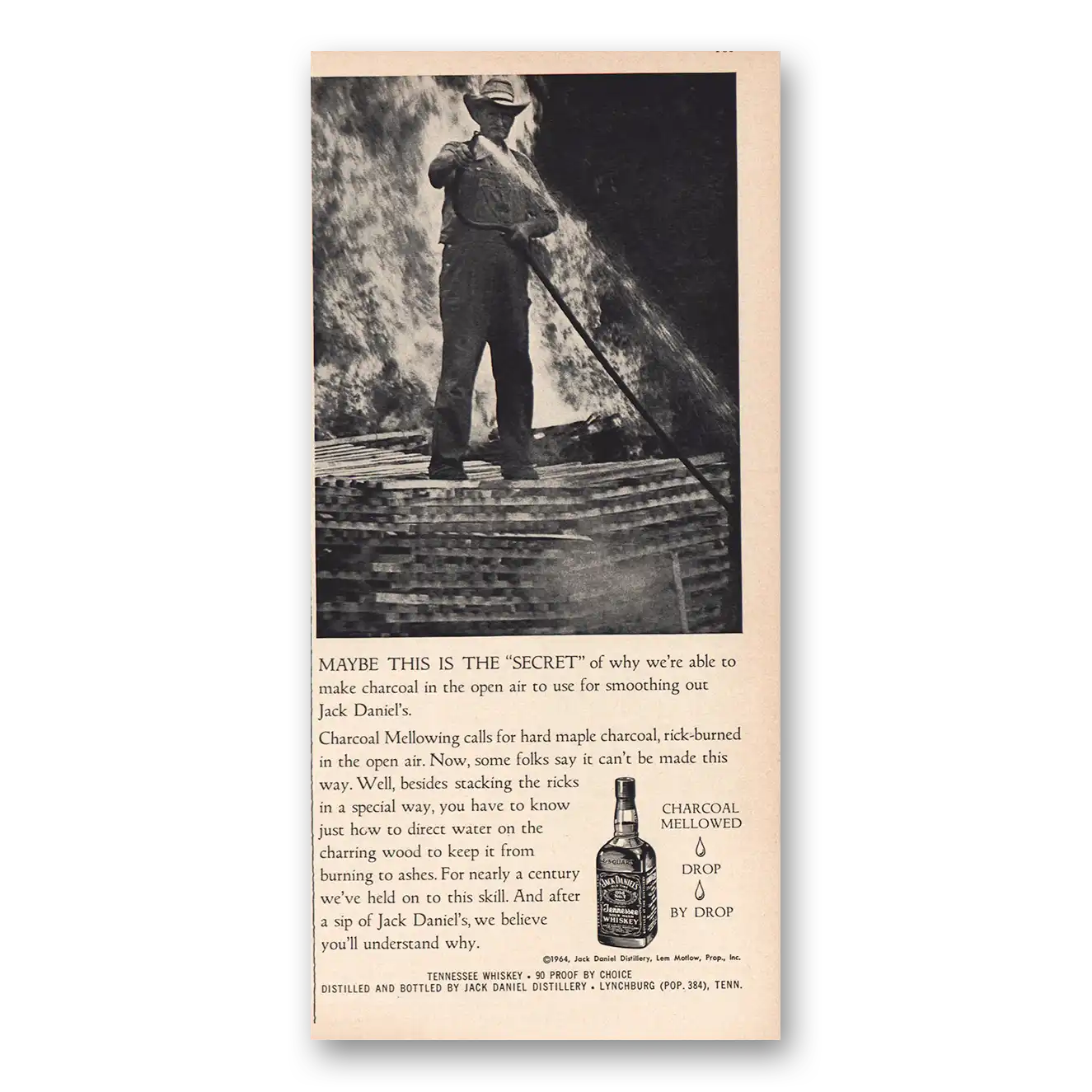 1964 Jack Daniels Maybe This Is Secret Vintage Magazine Print Ad