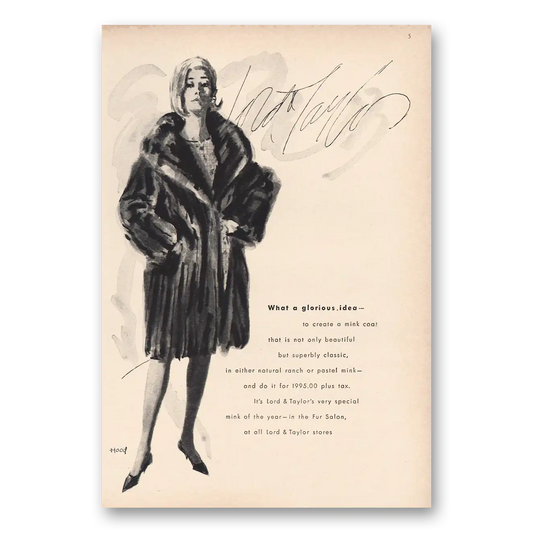 1964 Lord & Taylor Glorious Idea Vintage Magazine Print Ad