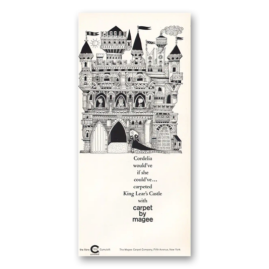 1964 Magee Carpet King Lears Castle Vintage Magazine Print Ad