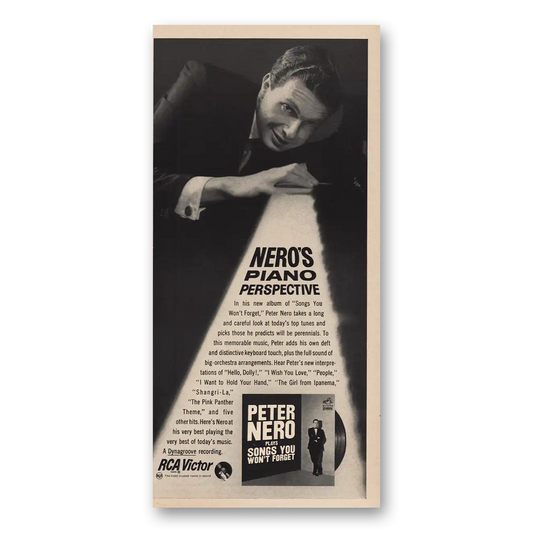 1964 RCA Victor Peter Nero Piano Perspective Vintage Magazine Print Ad