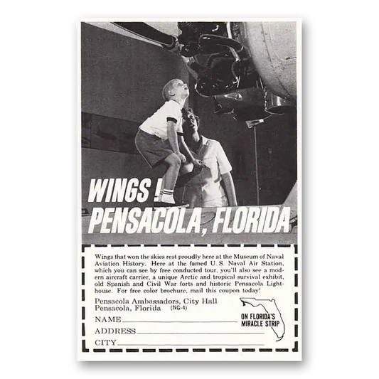 1964 Pensacola Florida Wings Vintage Magazine Print Ad