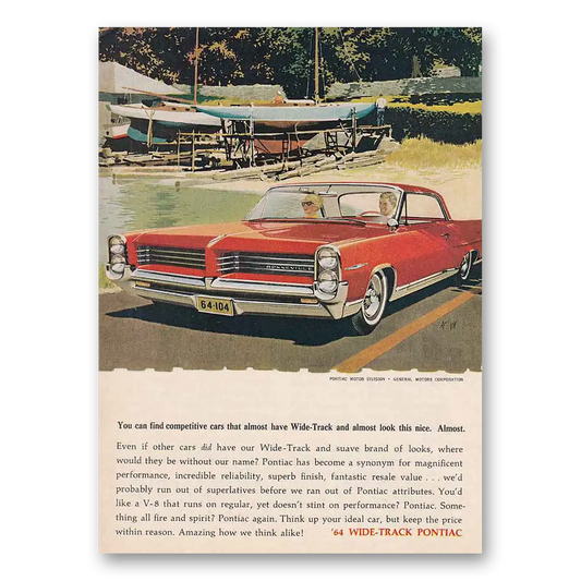 1963 Pontiac Wide Track Wide Track Pontiac Vintage Magazine Print Ad