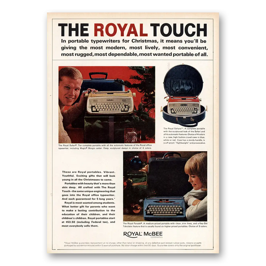 1964 Royal Typewriter Royal Touch Vintage Magazine Print Ad