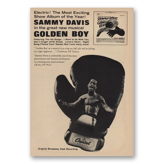 1964 Sammy Davis Promo Great New Musical Golden Boy Vintage Magazine Print Ad