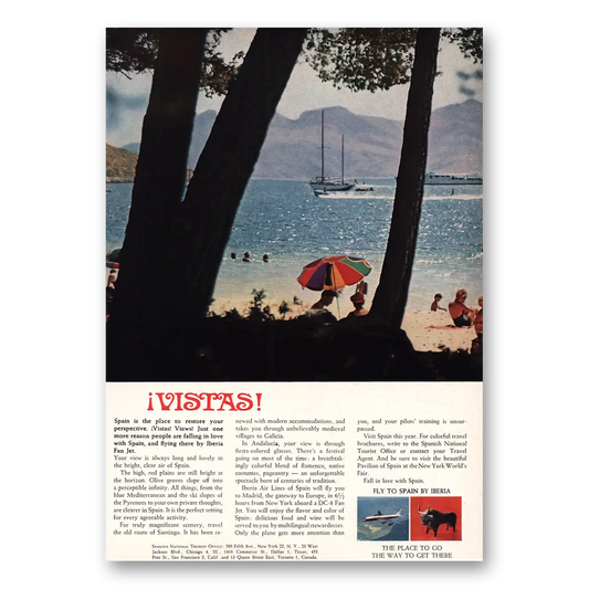 1964 Spain Vistas Vintage Magazine Print Ad