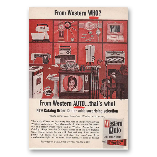 1964 Western Auto Western Who Vintage Magazine Print Ad