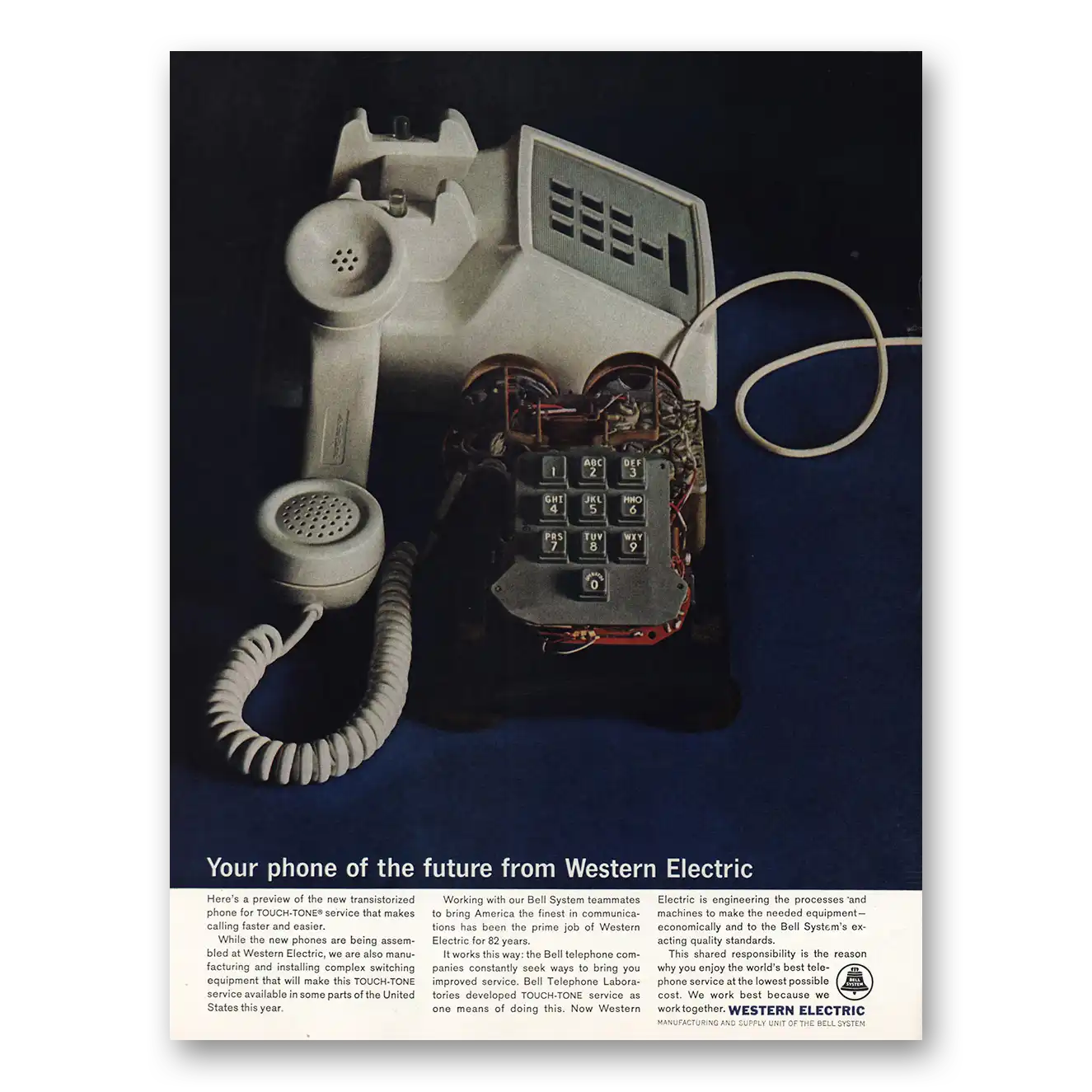 1964 Western Electric Your Phone of the Future Vintage Magazine Print Ad