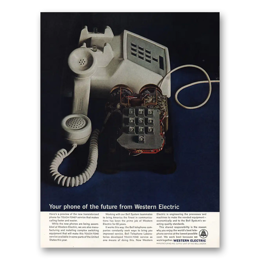 1964 Western Electric Your Phone of the Future Vintage Magazine Print Ad