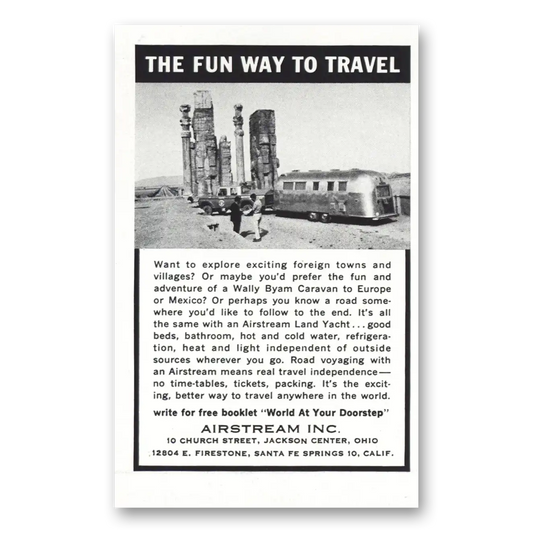 1965 Airstream Trailers Wally Byam Caravan Vintage Magazine Print Ad