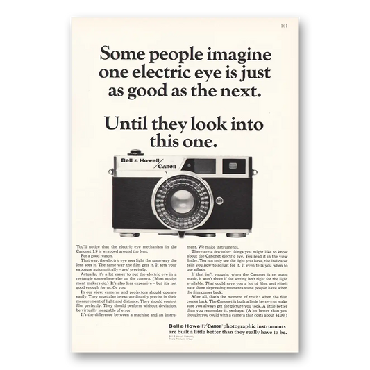 1965 Bell & Howell Imagine One Electric Eye Vintage Magazine Print Ad