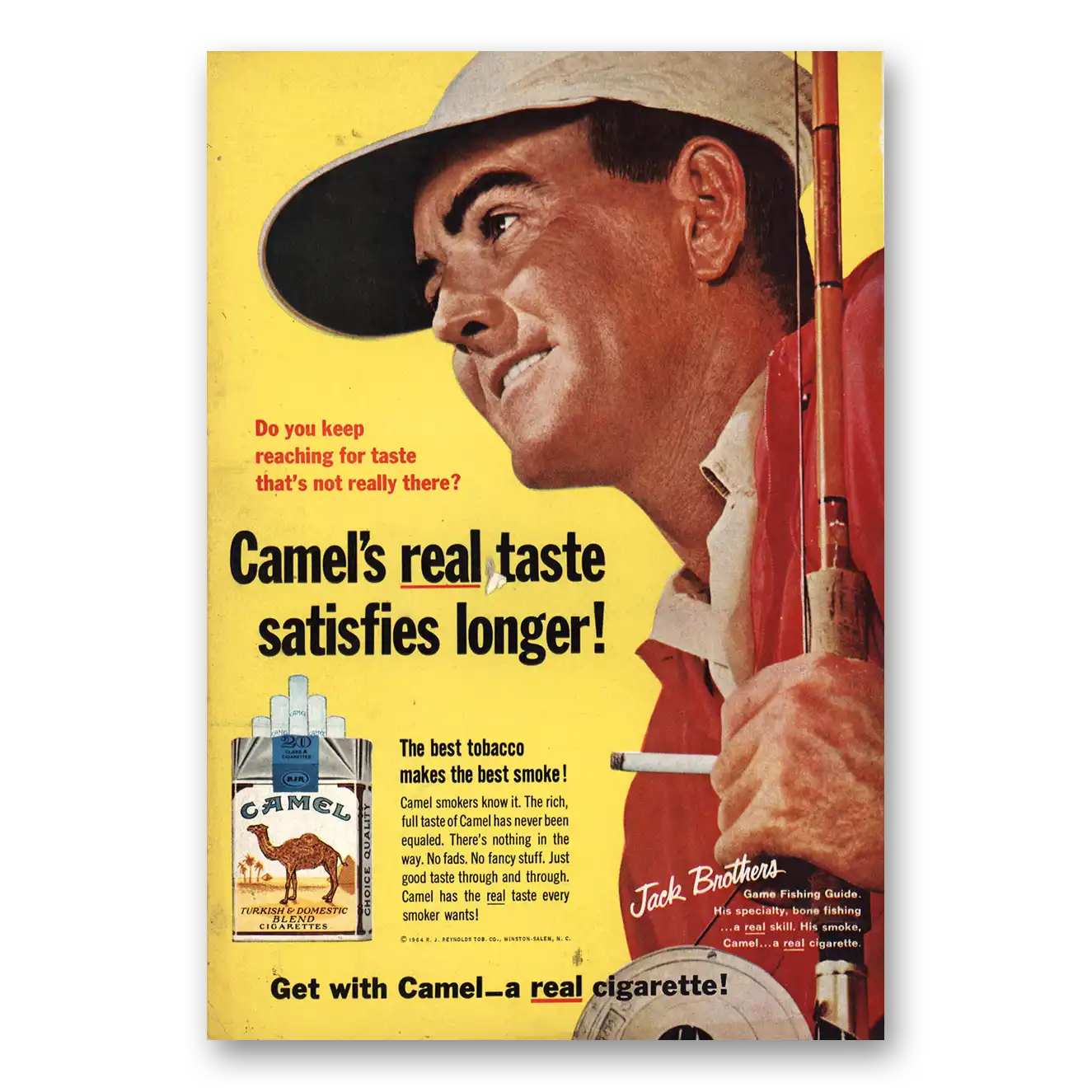 1965 Camel Cigarettes Jack Brothers Vintage Magazine Print Ad