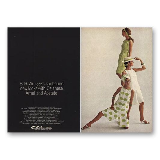 1965 Celanese B H Wragges Sunbound New Looks Vintage Magazine Print Ad