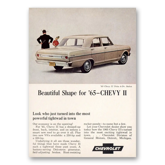 1965 Chevrolet Chevy II Beautiful Shape Vintage Magazine Print Ad