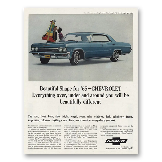 1964 Chevrolet Impala Beautiful Shape Vintage Magazine Print Ad