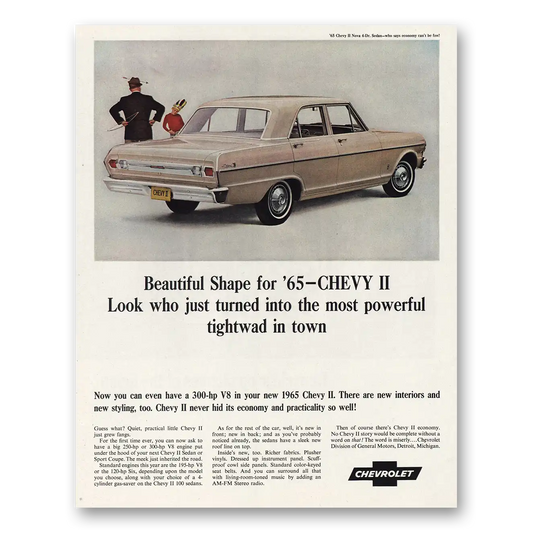 1964 Chevrolet Chevy II Most Powerful Tightwad In Town Vintage Magazine Print Ad