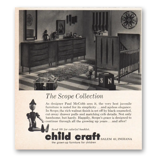 1964 Child Craft Furniture The Scope Collection Vintage Magazine Print Ad