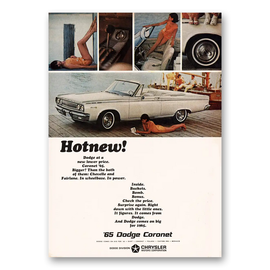 1964 Dodge Coronet Hot new Inside Buckets Bomb Bonus Vintage Magazine Print Ad