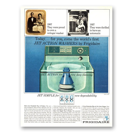 1965 Frigidaire Washer They Were Proud Vintage Magazine Print Ad